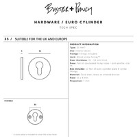 Paar ronde cilinderplaatjes Buster & Punch messing