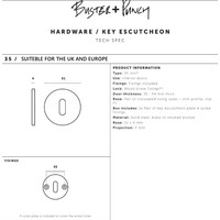 Paar ronde sleutelplaatjes Buster & Punch RVS