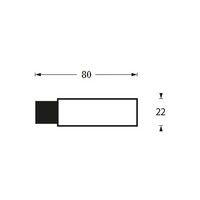 Intersteel Türstopper Wandhalterung ø22x80mm schwarz