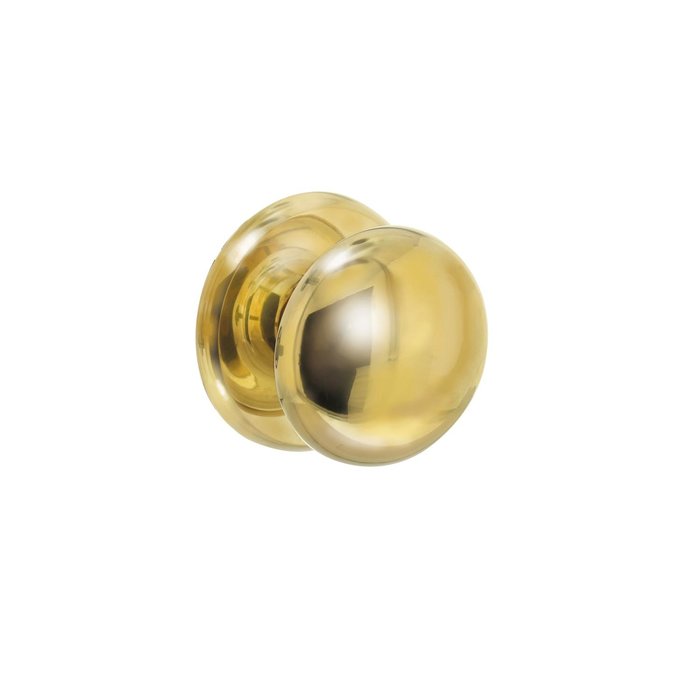Intersteel Intersteel Front door knob heavy brass unlacquered