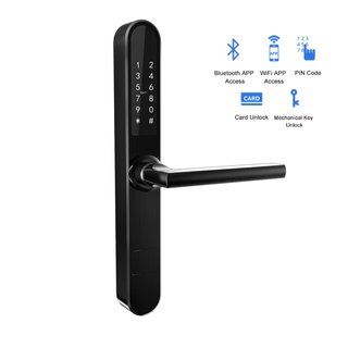 Smart door handle D33A black without fingerprint scanner