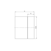 Cylindrical wall doorstop made of stainless steel 30x100mm