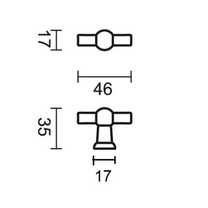 HDD Poignée de meuble PETRA petit noir