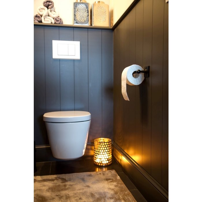 Dauby Porte-pièce simple fer vieilli 150mm 'Gauche/Gauche' - rond