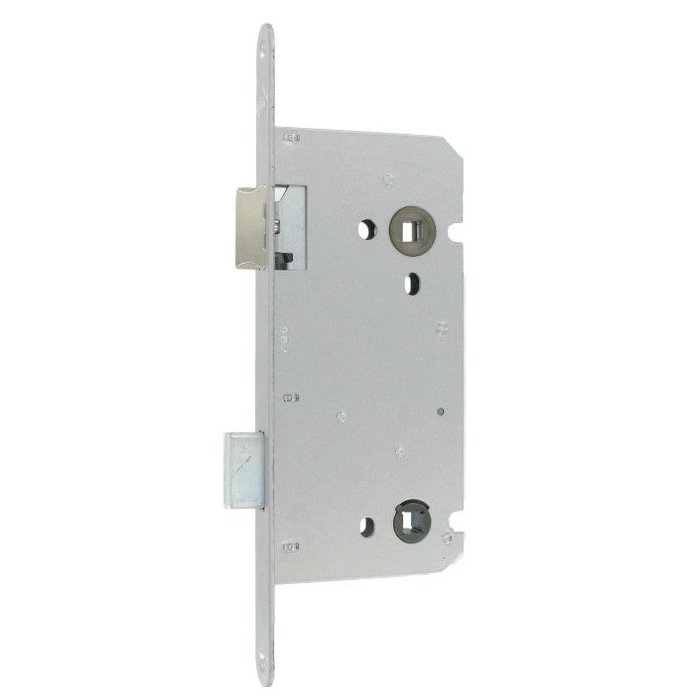 Assa Abloy Litto toilet lock axle size 116mm / mandrel 50mm, stainless steel look with straight front plate 260x22mm