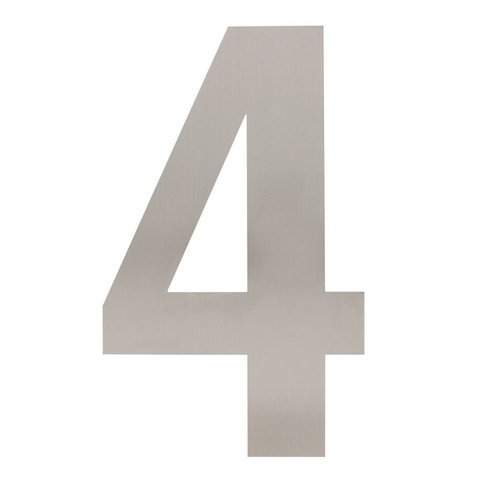 Intersteel Stainless steel house number 4 with a height of 500mm