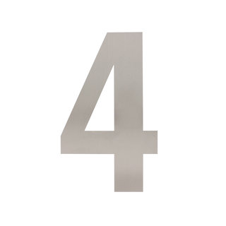 Intersteel Stainless steel house number 4 - XL 300mm