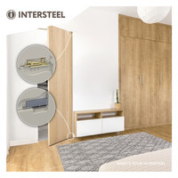 PIVOT-SCHARNIER 158X47X33MM FÜR HOLZTÜREN, ABDECKUNGEN SCHWARZ