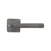 PAIR OF DOOR HANDLE PH1920 / QU RAW METAL (RM) without BB