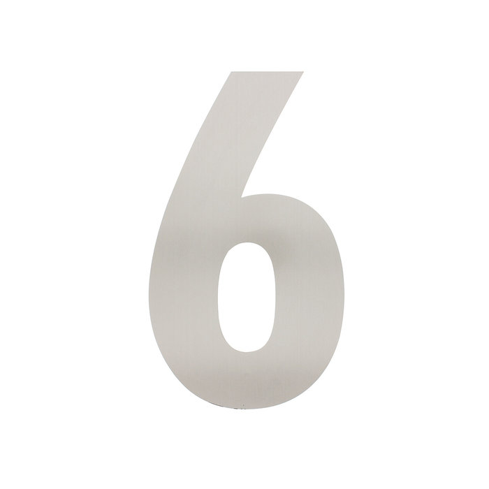 Intersteel Stainless steel house number 6 with a height of 300mm