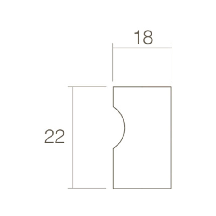 Intersteel Intersteel Furniture knob finger grip Ø18mm black