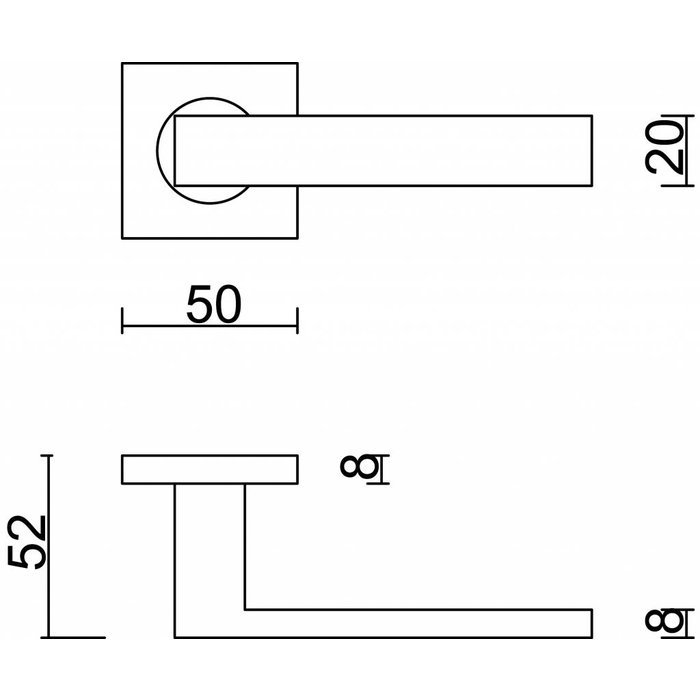 HDD Black solid door handles Cosmic