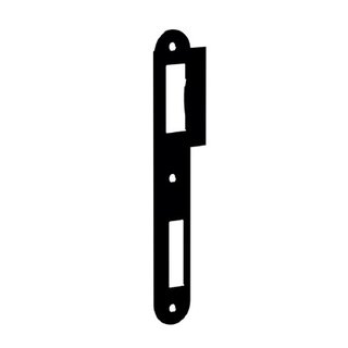 Assa Abloy Plaque de frappe arrondie noire avec lèvre courte 12mm - 175x50mm