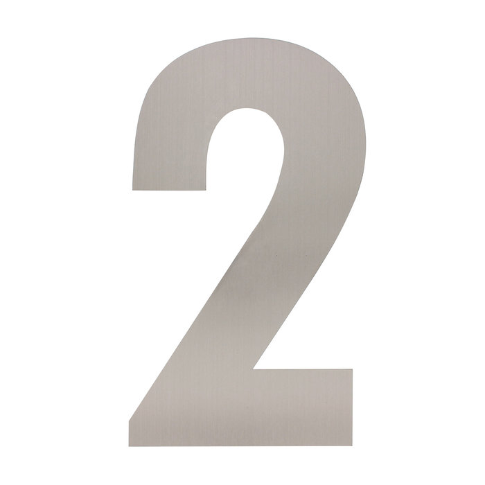 Intersteel Stainless steel house number 2 with a height of 500mm