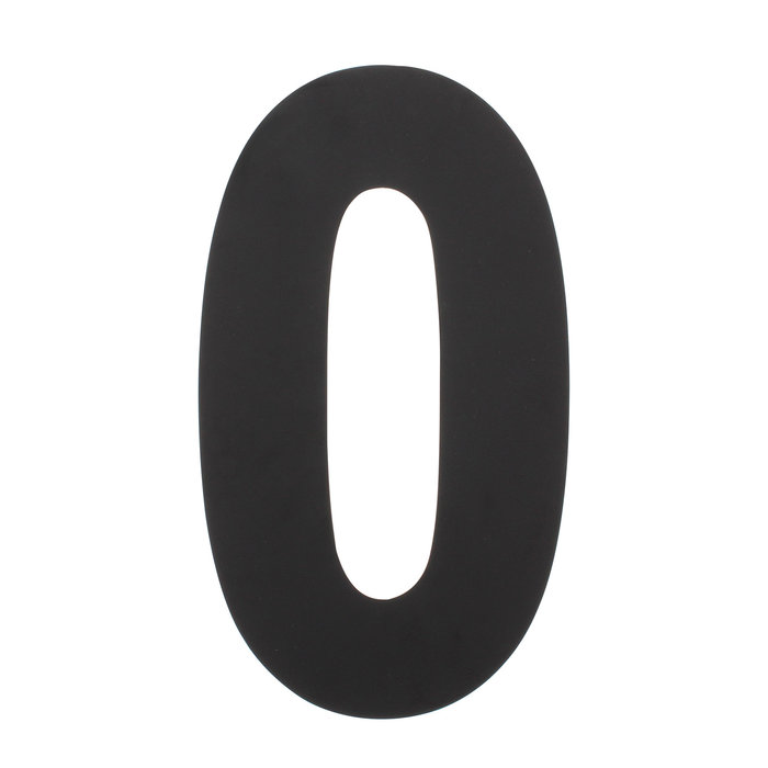 Intersteel Matt black stainless steel house number 0 with a height of 500mm