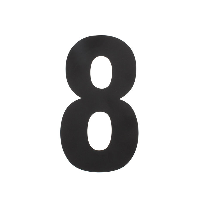 Intersteel Matt black stainless steel house number 8 with a height of 300mm