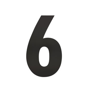 Intersteel Numéro de maison noir 6 - XL 300mm