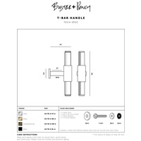 Poignée de meuble "T-Bar" en laiton Buster & Punch