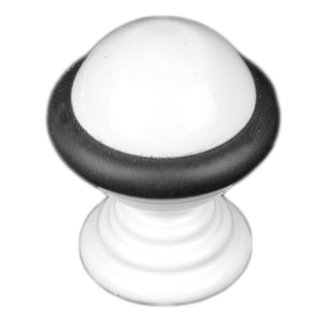 HDD Bodentürstopper Retro weiß für Bodenmontage