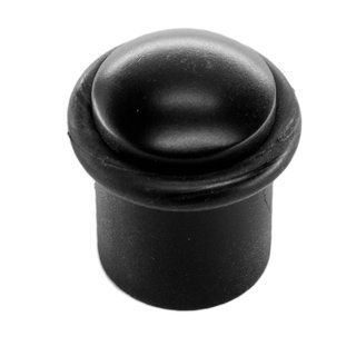 HDD Vloerdeurstop in massief RVS mat zwart Ø32x35mm