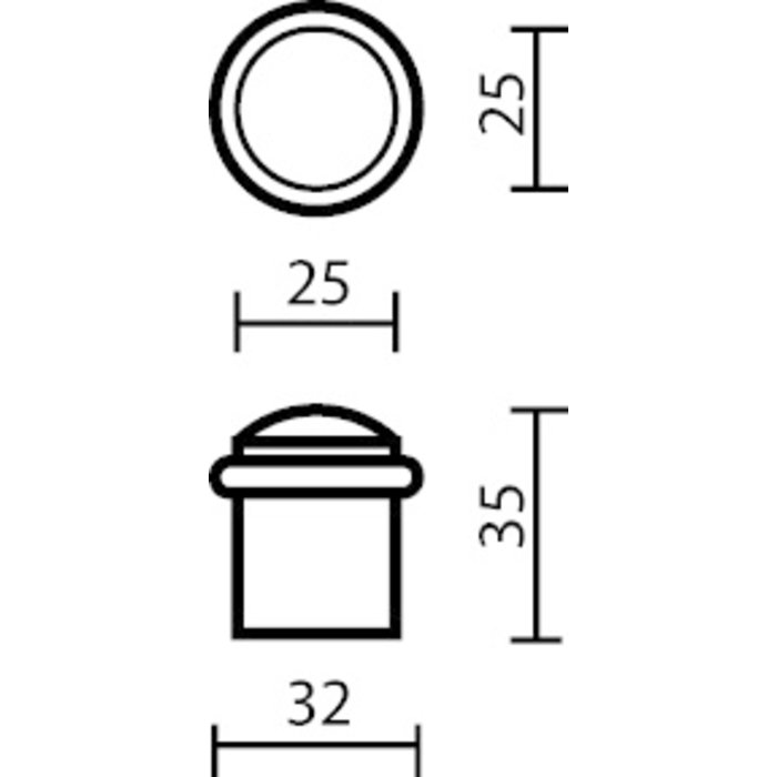 HDD Bodentürstopper in einfarbig weiß