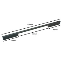 Poignée de meuble Pont Mat Black 352/384 mm