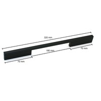 Furniture handle Pont Mat Black 224/256 mm