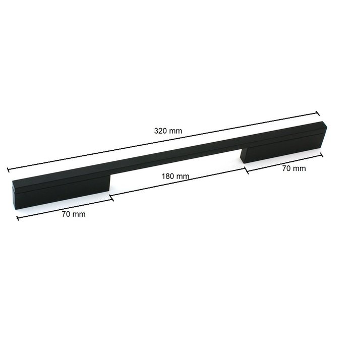 Furniture handle Pont 320 mm black 224/256 mm
