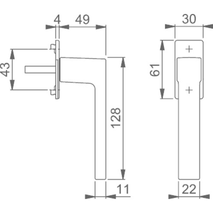 Hoppe Hoppe Raamkruk Austin zwart
