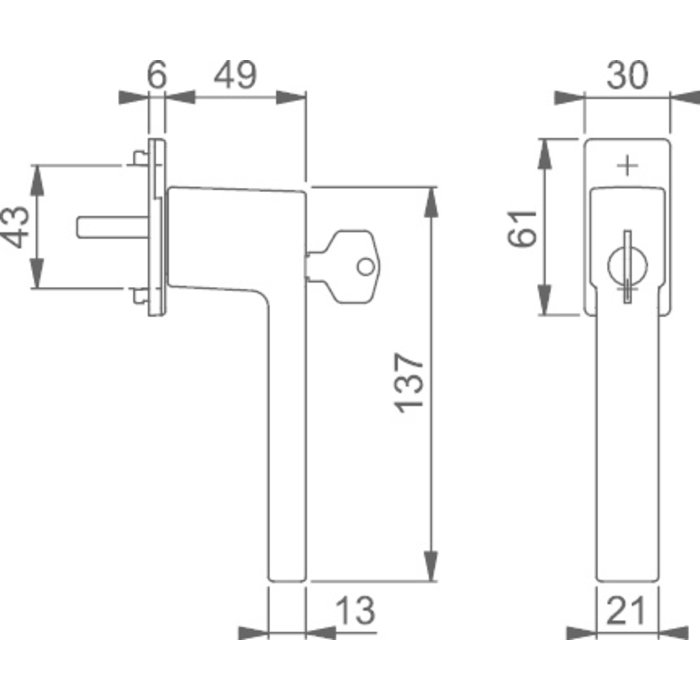 Hoppe Hoppe Poignée de fenêtre Austin noir verrouillable
