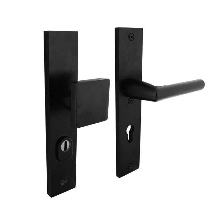 Intersteel Ensemble de sécurité noir SKG*** avec poignée à ressort/béquille avec une taille d'arbre PC de 72 mm