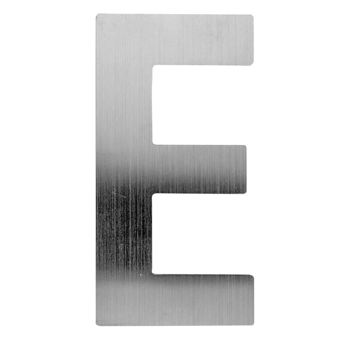 HDD Stainless steel house letter E with a height of 130mm