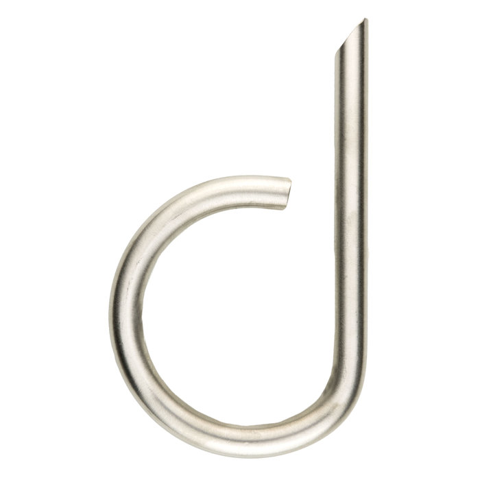 HDD Stainless steel house letter D round with a height of 130mm