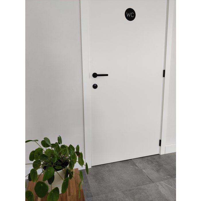 In-Door Zwarte deurklinken Jersey met structuurlak