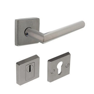 Intersteel Ensemble de gâche de sonnette arrière en acier inoxydable rosace carrée SKG3 rosaces de sécurité