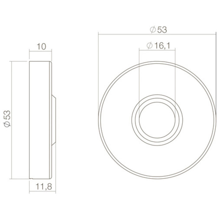 Intersteel Round front door fitting set: double sprung door handle, security cylinder plates, doorbell and letter plate with draft shield made of stainless steel