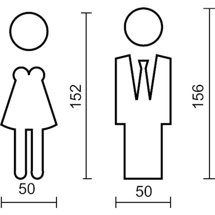 HDD PICTO MAN + WOMAN BLACK