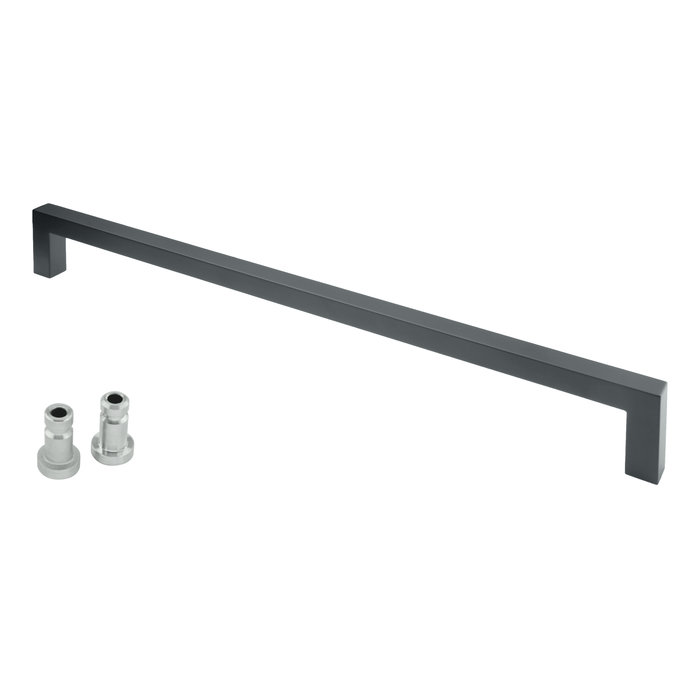 HDD Black door handle "Cubica" U 20/500 - one-sided mounting