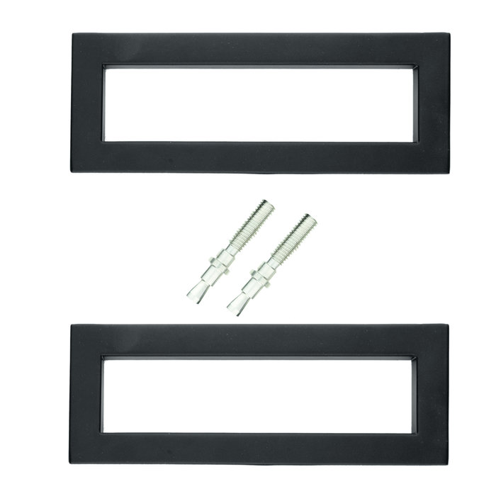 HDD Paire de poignées de porte noires "Qube" 56/140 pour épaisseur de porte > 30mm