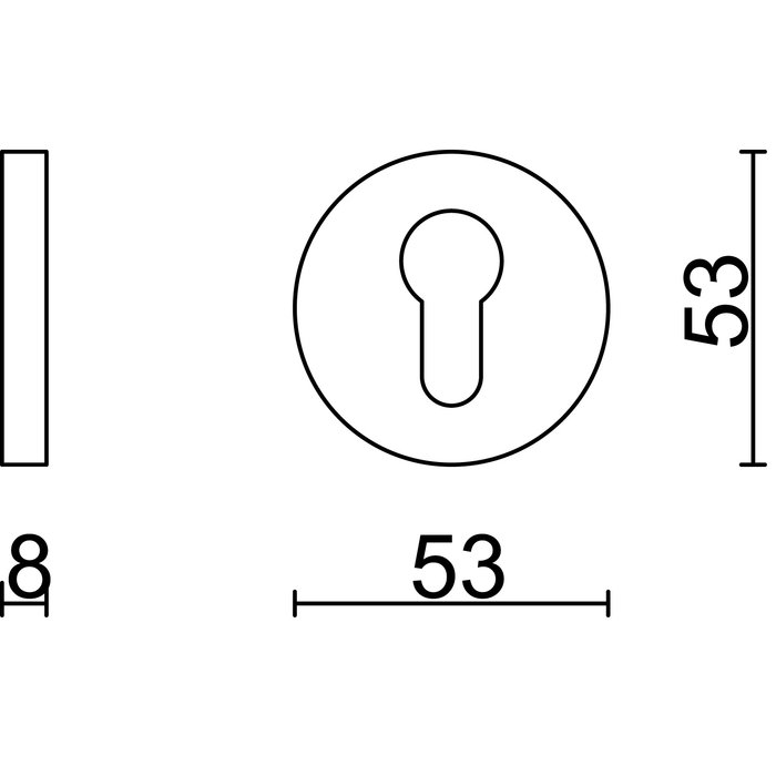 HDD 1 Sleutelplaatje inox plus