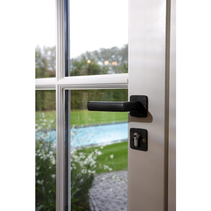 Dauby Pair of door handles PH1930 /QU aged iron-black(VO)