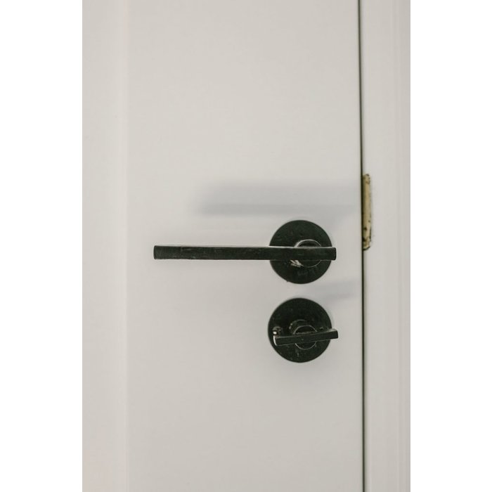 Dauby PAIRE DE POIGNEE DE PORTE PH2017 / 50F FER VIEILLI - NOIR (VO) sans BB