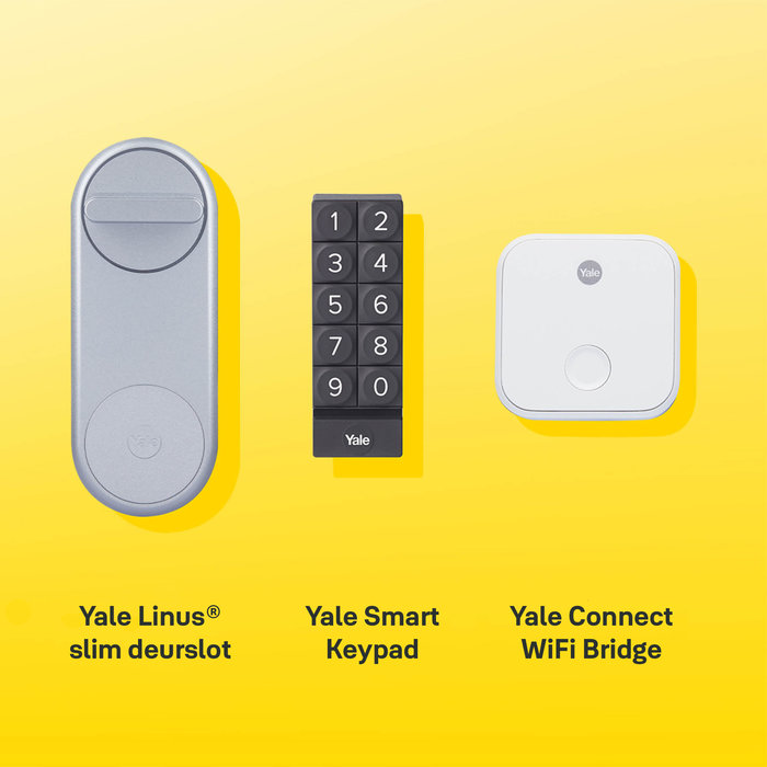 Assa Abloy Yale Linus® smart door lock silver colored