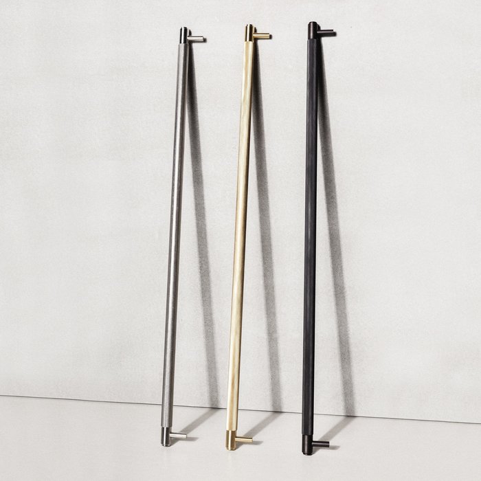 Buster+Punch Solid stainless steel cupboard handle from Buster and Punch - total length 760 mm - Closet Bar stainless steel B+P