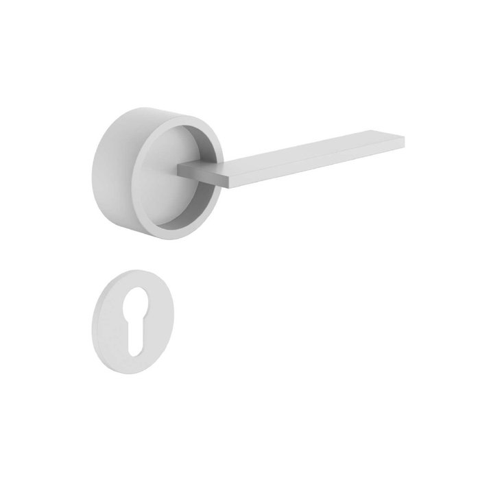 DnD Cylinder plates for door handle Timeless white