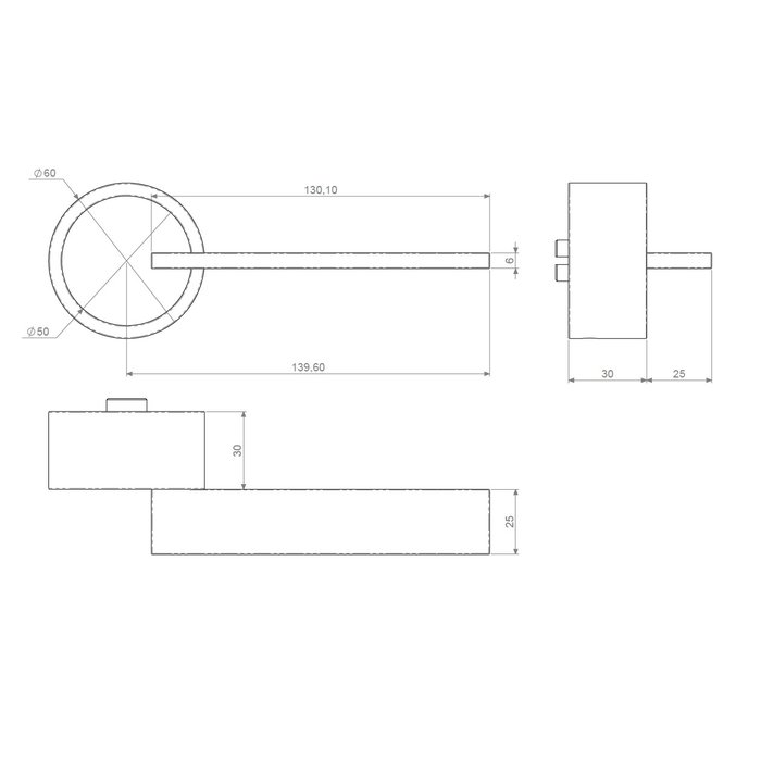 DnD Exclusive white door handles TIMELESS without key plates