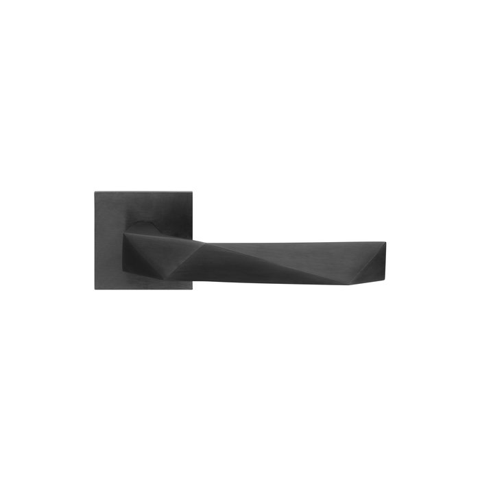 DnD Black Luxury 02 door handles on square rosette