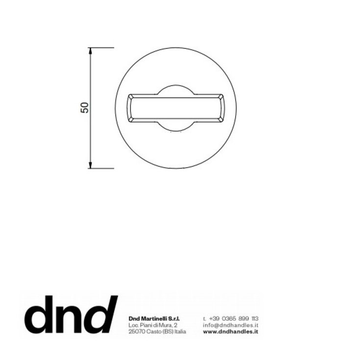 DnD Zwart wc garnituur rond voor deurkruk 'Luce 4mm'