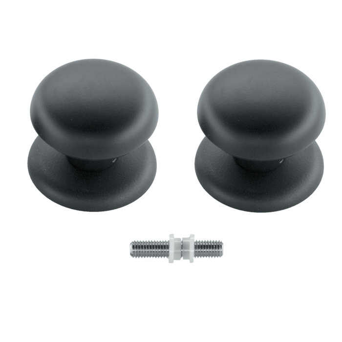 HDD Black fixed knob 'Top 805' pair for glass door