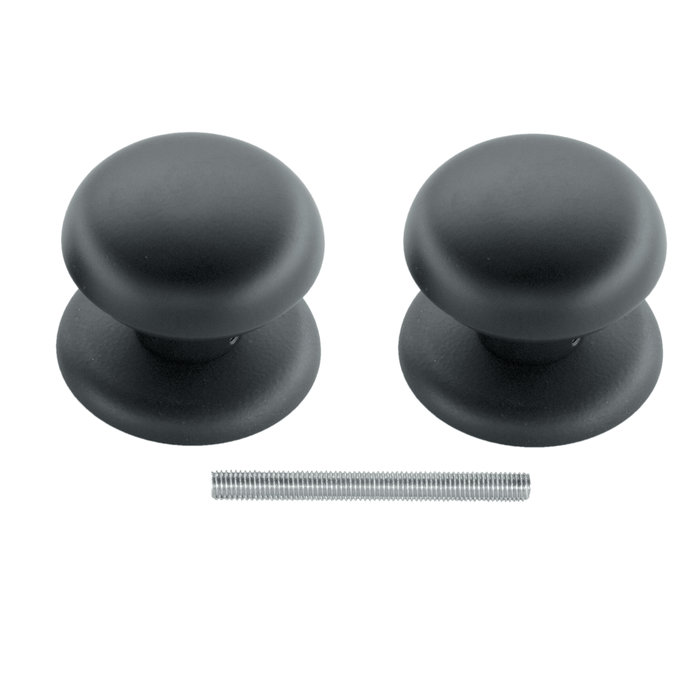 HDD Paire de bouton noir 'Top 805' pour porte en bois
